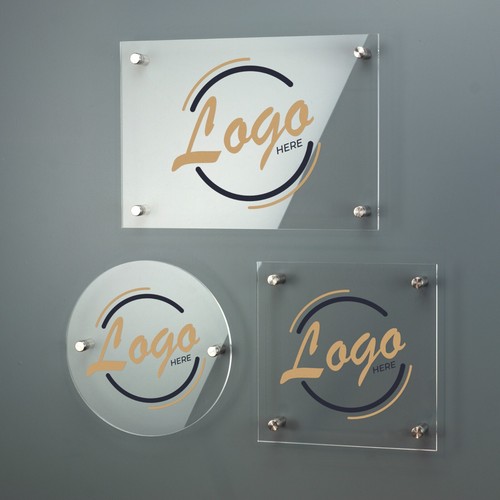 Acrylic business plaque - acrylic,