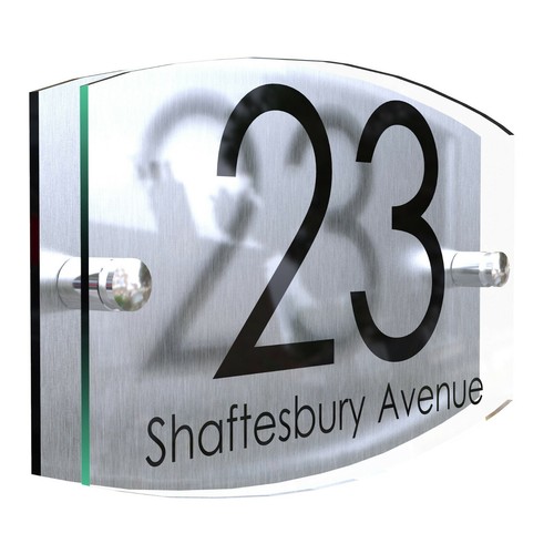 Contemporary house sign - house, plaque
