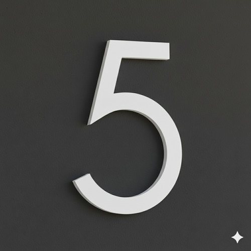 Modern floating house numbers - house,