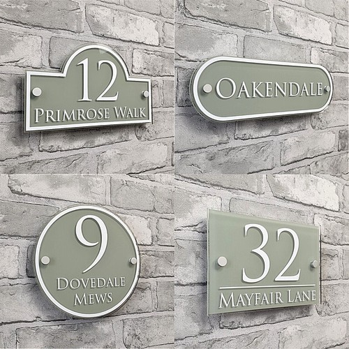 Traditional house number sign - house,