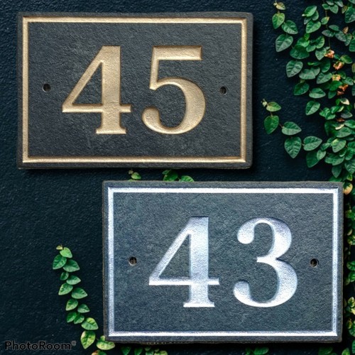 Slate house number sign deep - house,