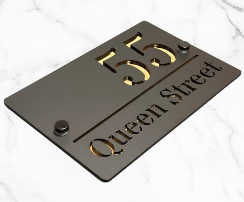 Door sign house number plaque - door,