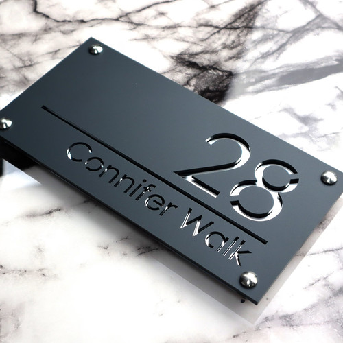 Modern laser cut door - modern, address