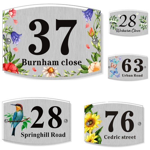 House sign personalised - house, door